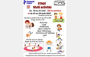 Stage Multi activivtes du 18 au 22 aout 2025