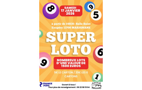 Loto samedi 17 janvier à 14h30